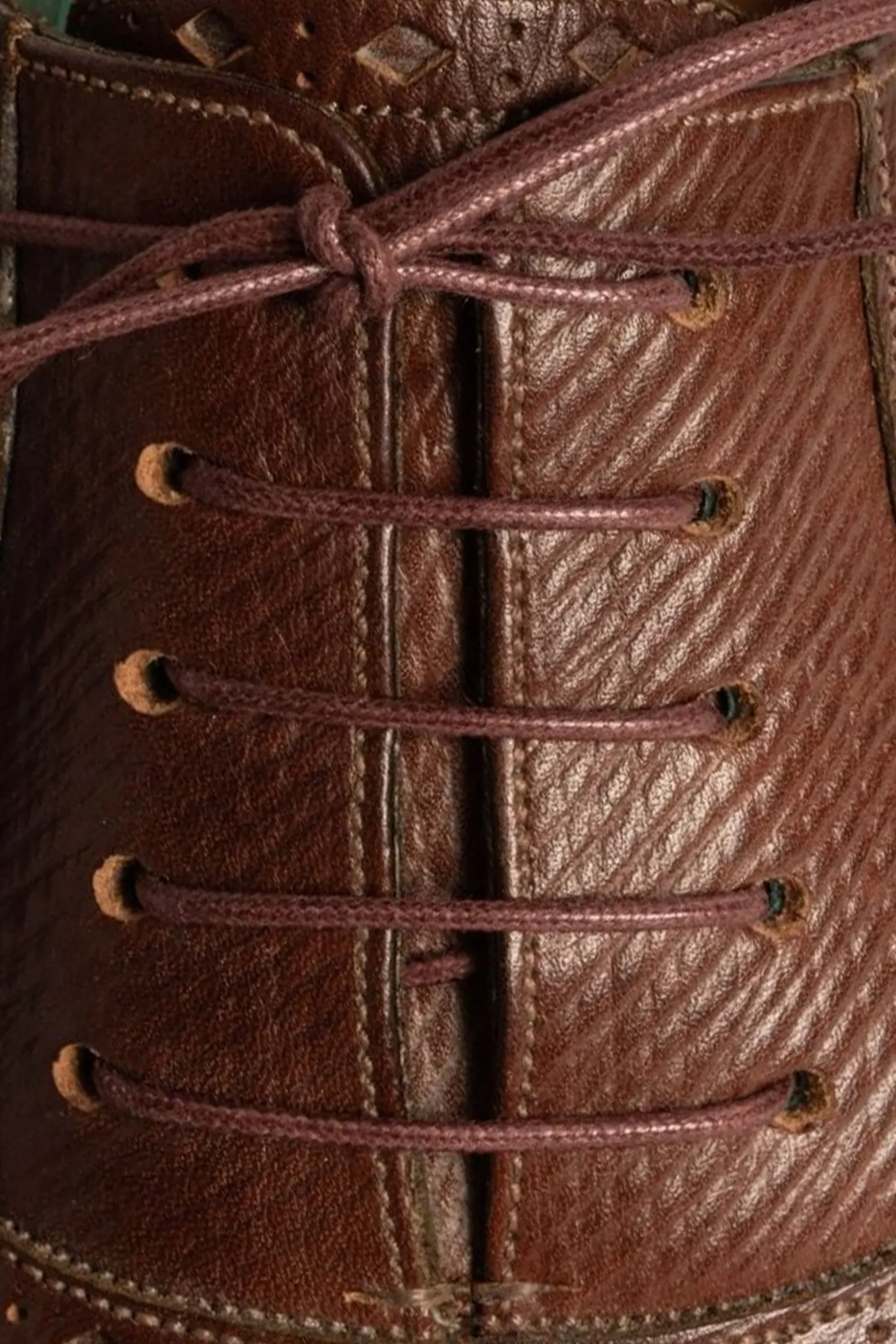 Flat Bordeaux Waxed Cotton Shoelaces