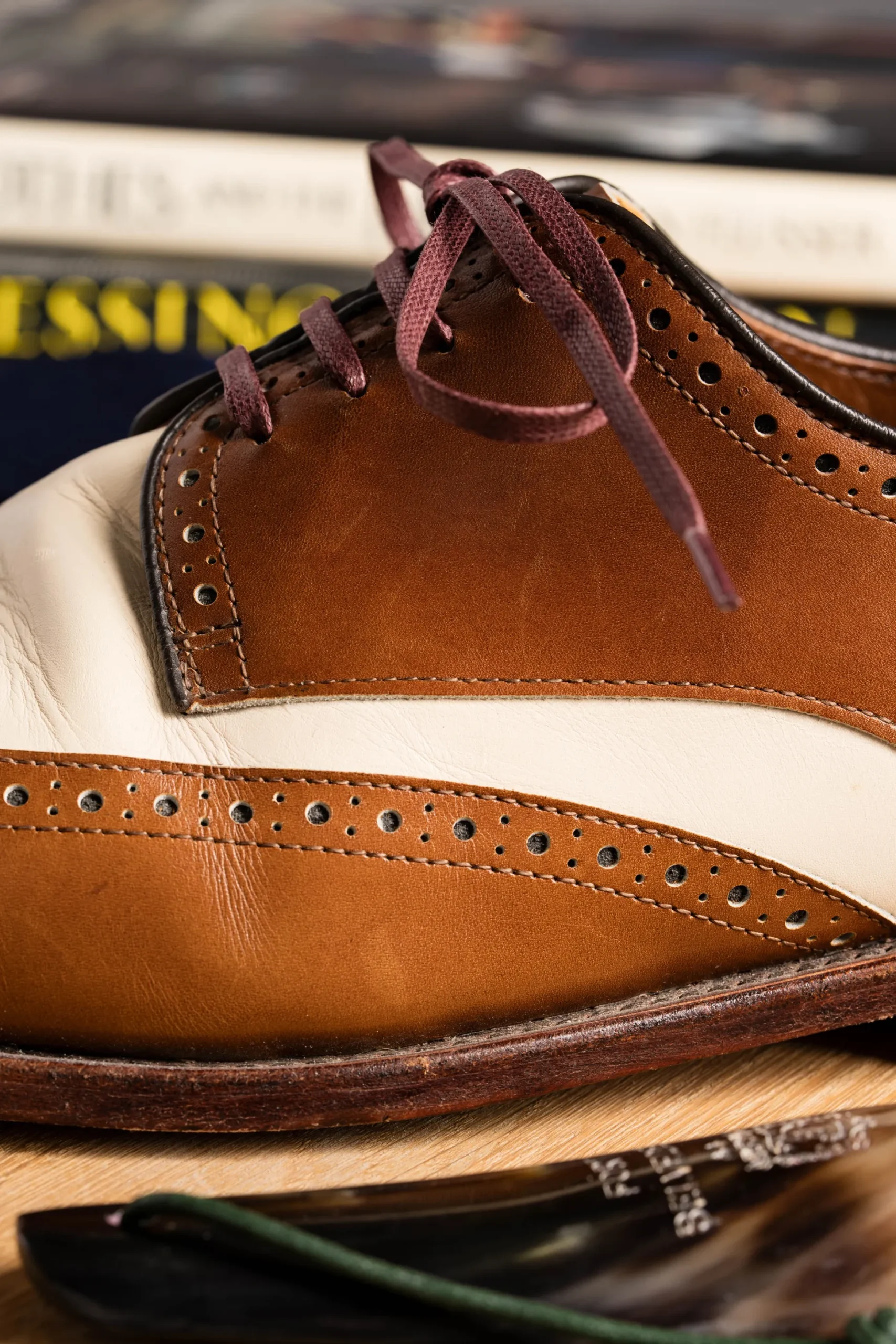 Flat Bordeaux Waxed Cotton Shoelaces