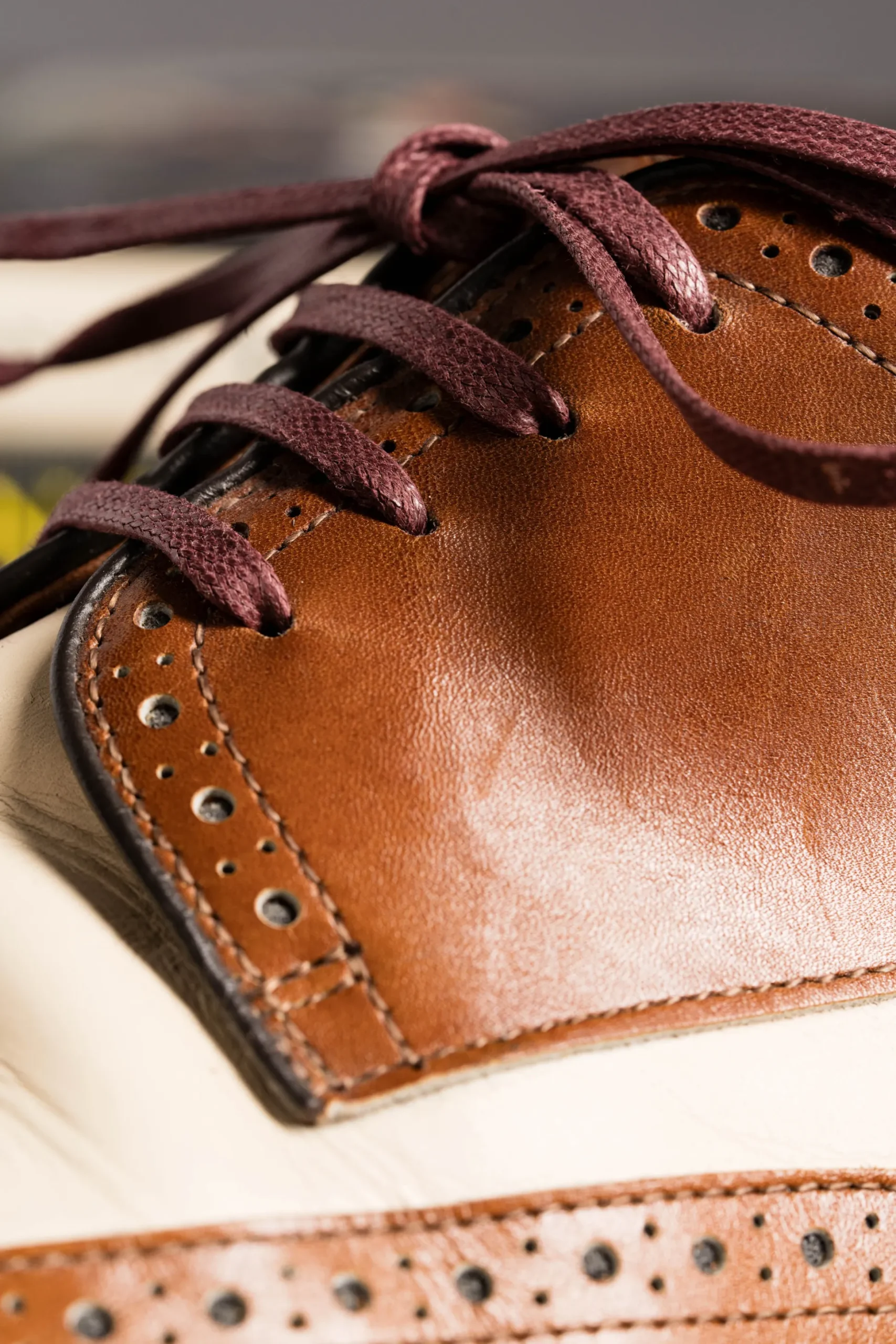 Flat Bordeaux Waxed Cotton Shoelaces