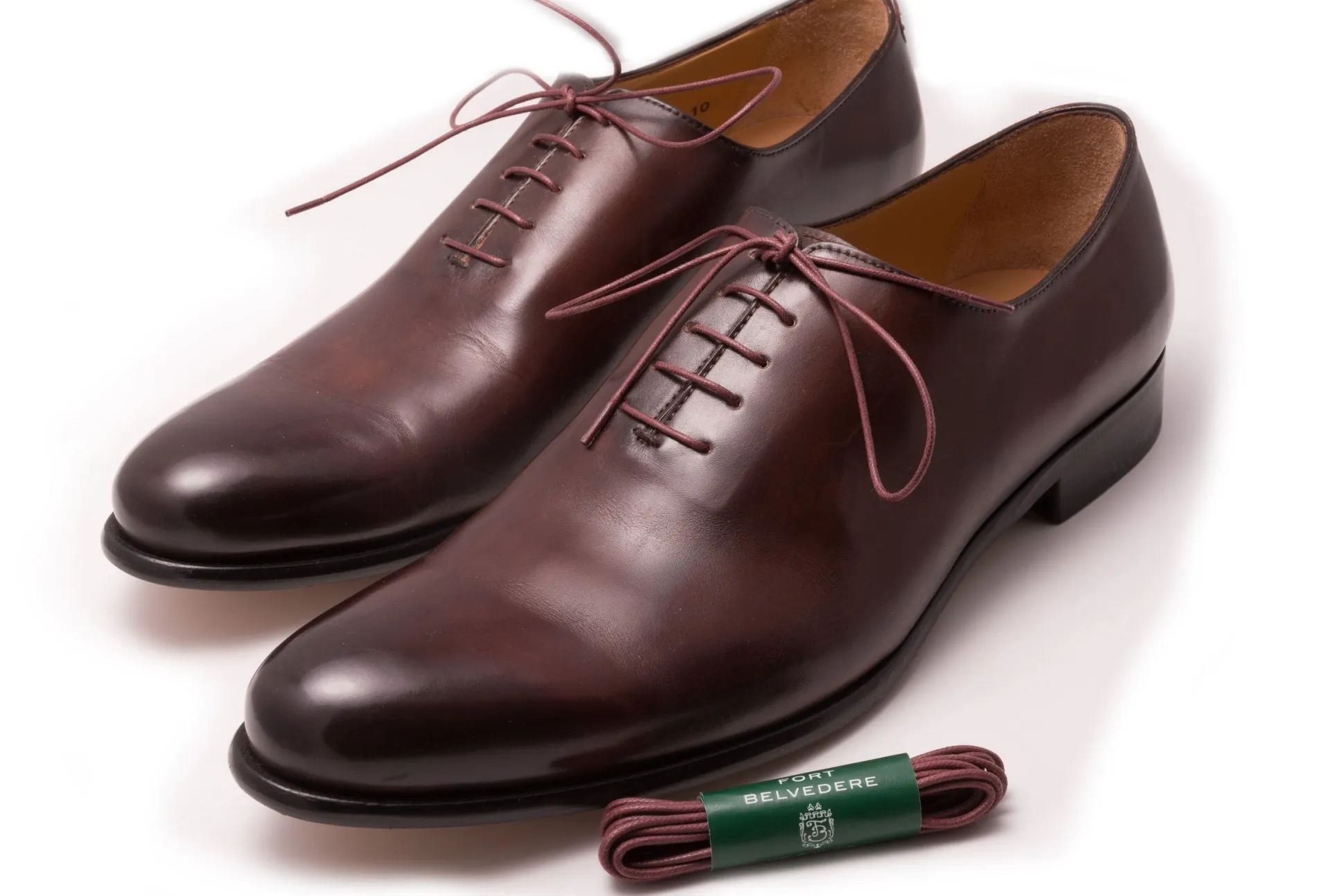 Flat Burgundy Waxed Cotton Shoelaces