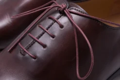 Flat Burgundy Waxed Cotton Shoelaces