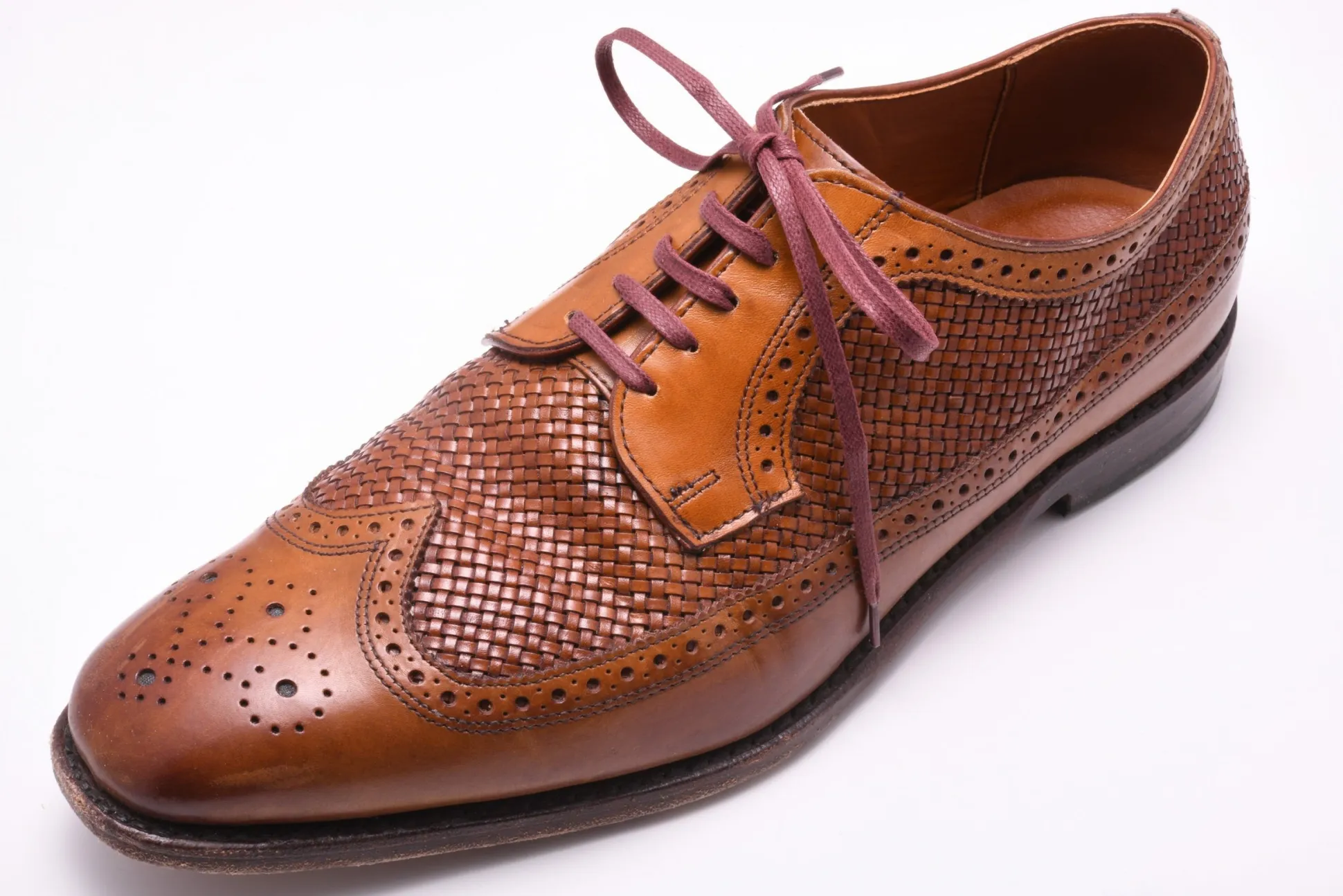 Flat Burgundy Waxed Cotton Shoelaces