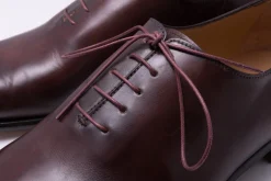 Flat Burgundy Waxed Cotton Shoelaces