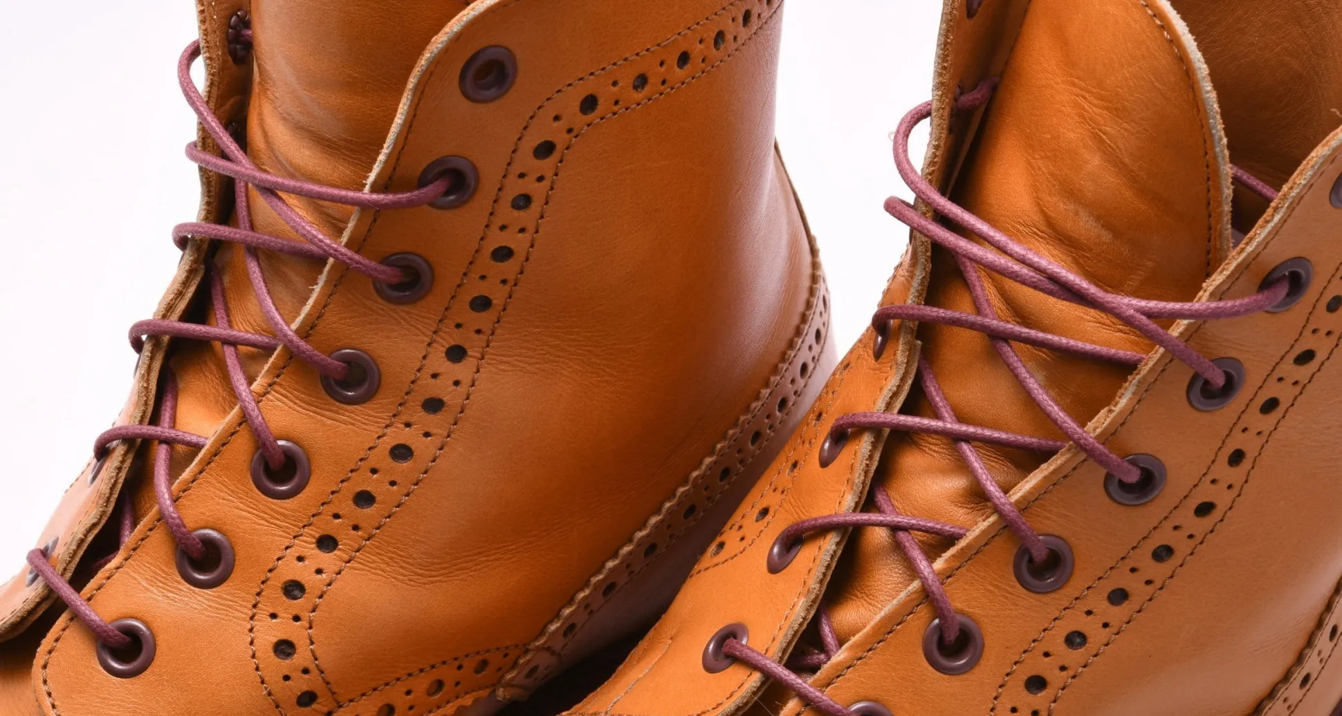 Flat Burgundy Waxed Cotton Shoelaces