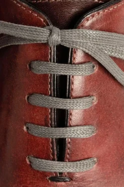Flat Charcoal Waxed Cotton Shoelaces