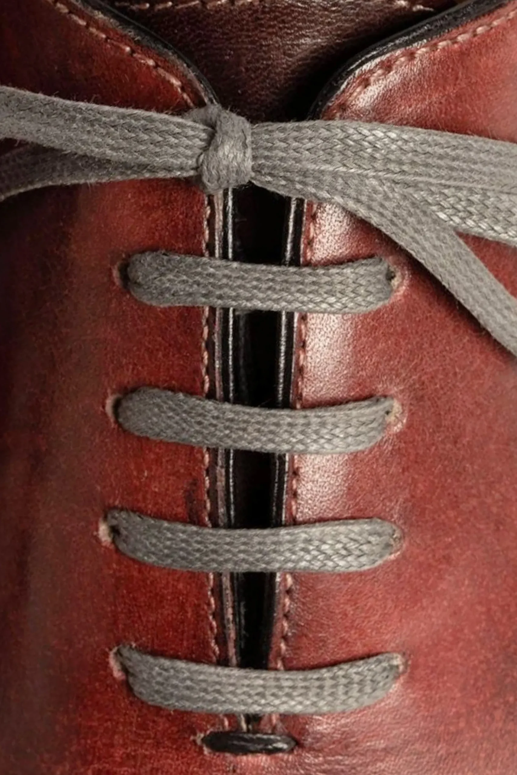 Flat Charcoal Waxed Cotton Shoelaces