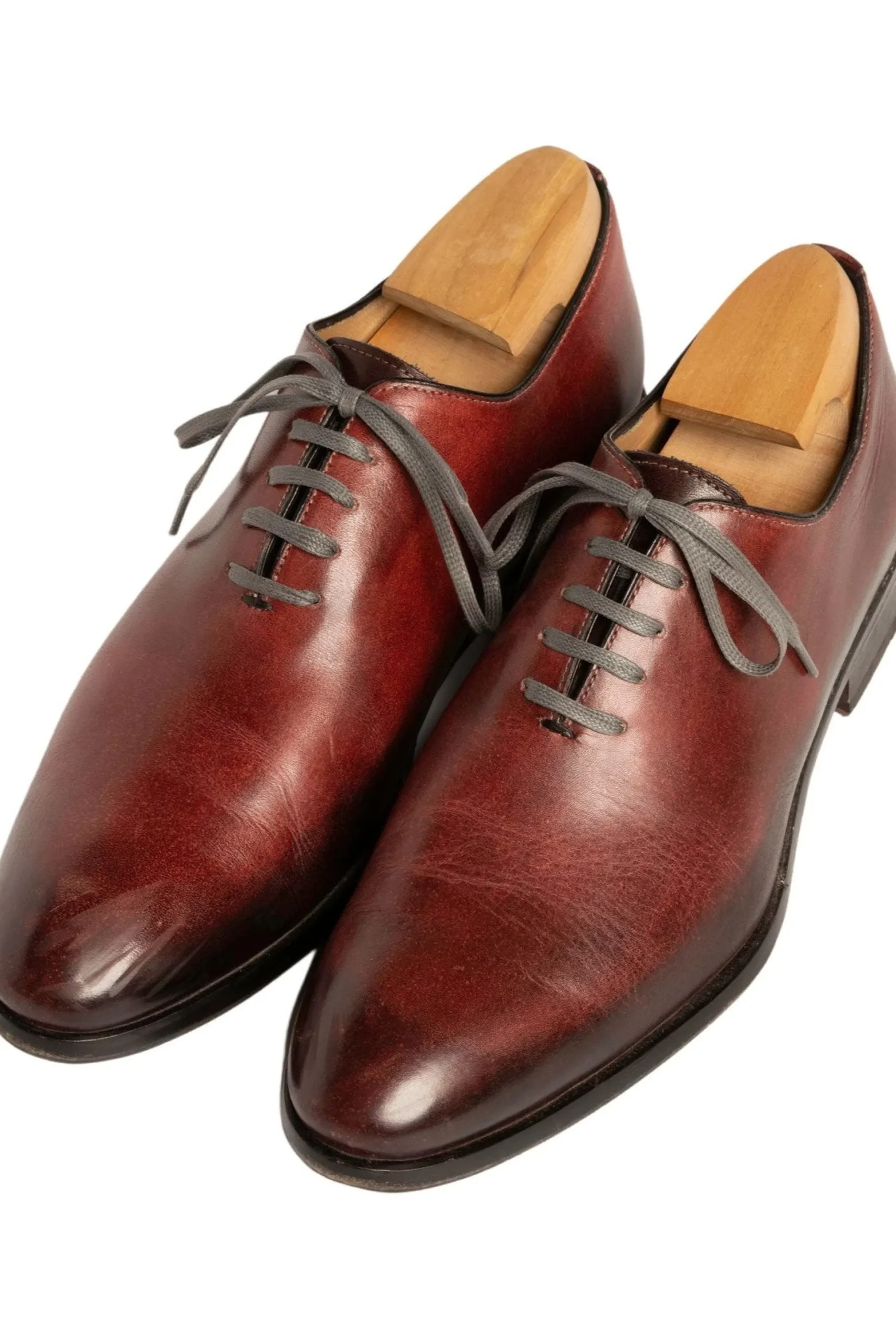 Flat Charcoal Waxed Cotton Shoelaces