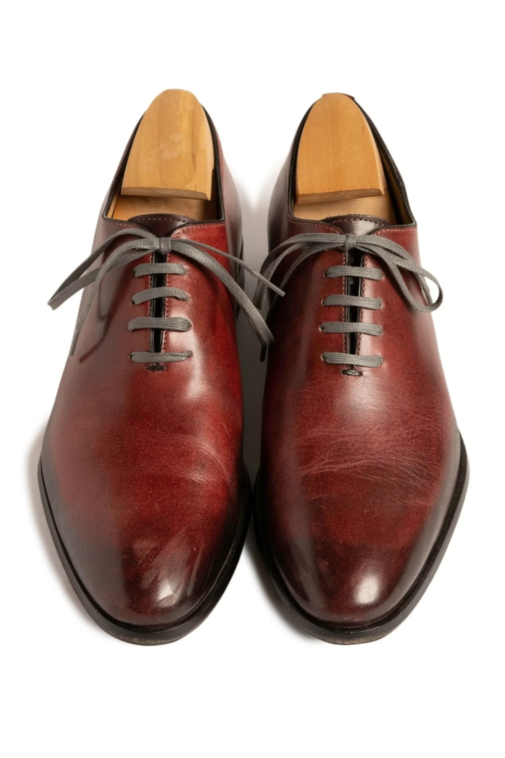 Flat Charcoal Waxed Cotton Shoelaces