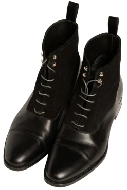 Flat Charcoal Waxed Cotton Shoelaces