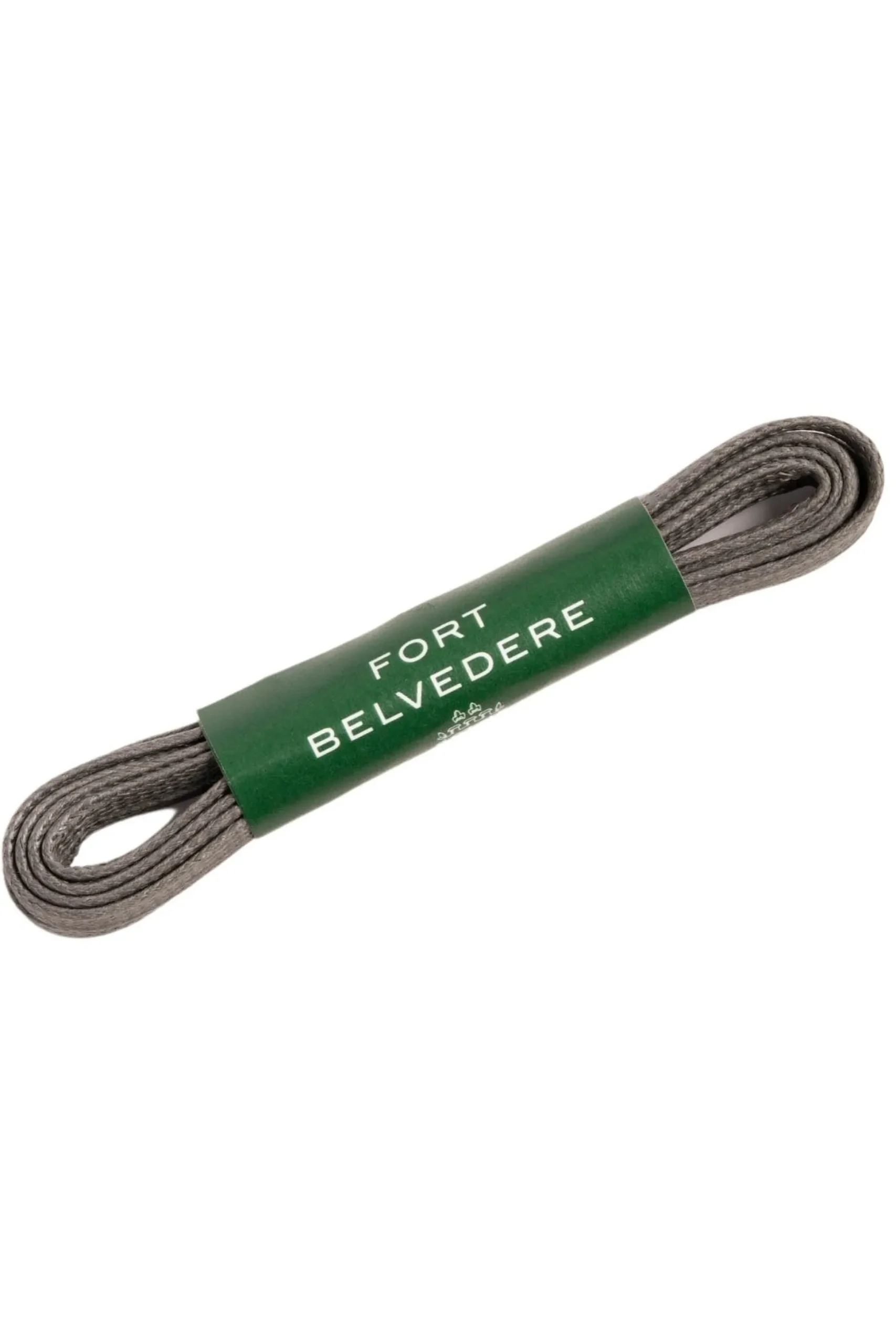 Flat Charcoal Waxed Cotton Shoelaces