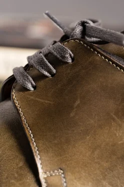 Flat Charcoal Waxed Cotton Shoelaces