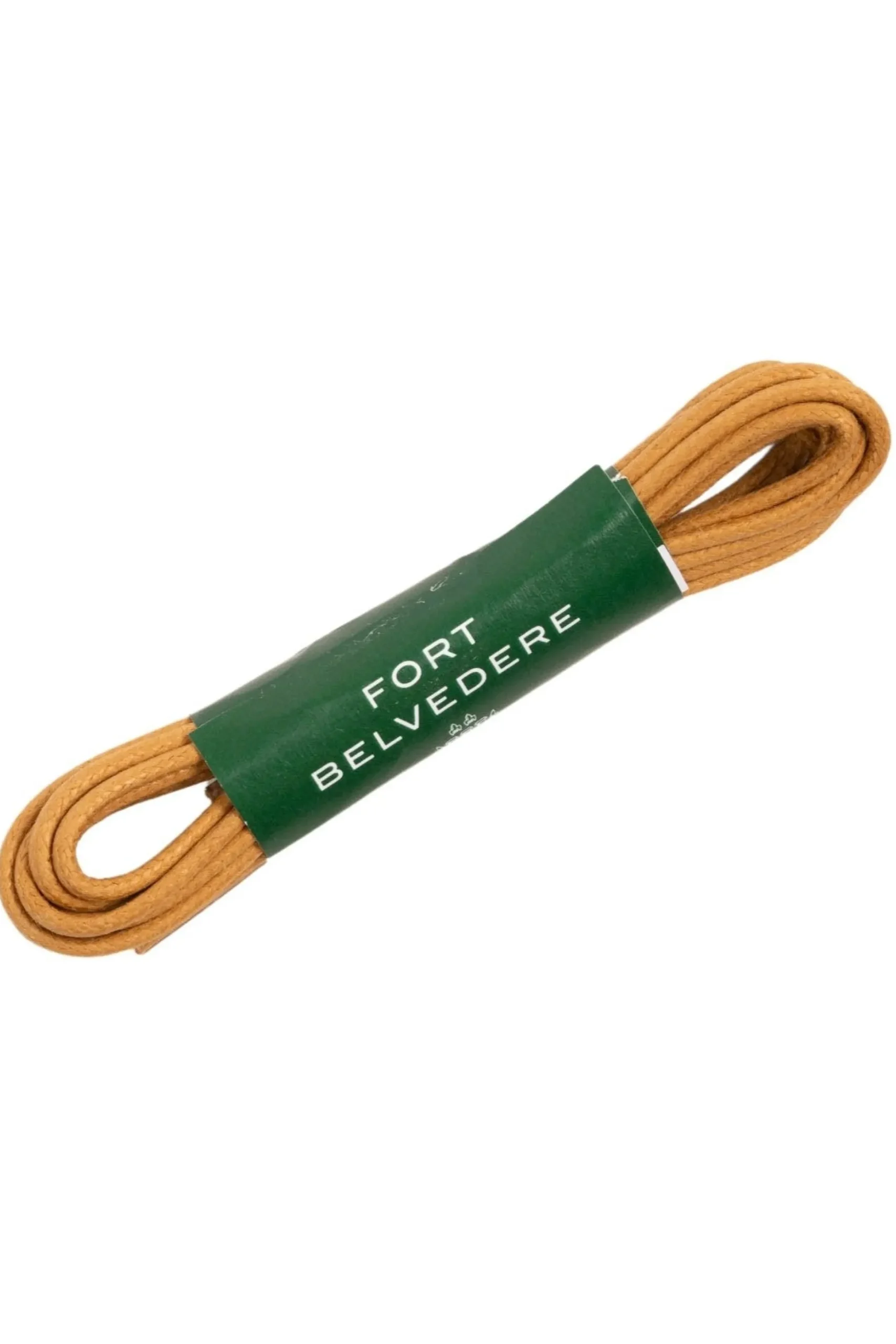 Flat Cognac Waxed Cotton Shoelaces