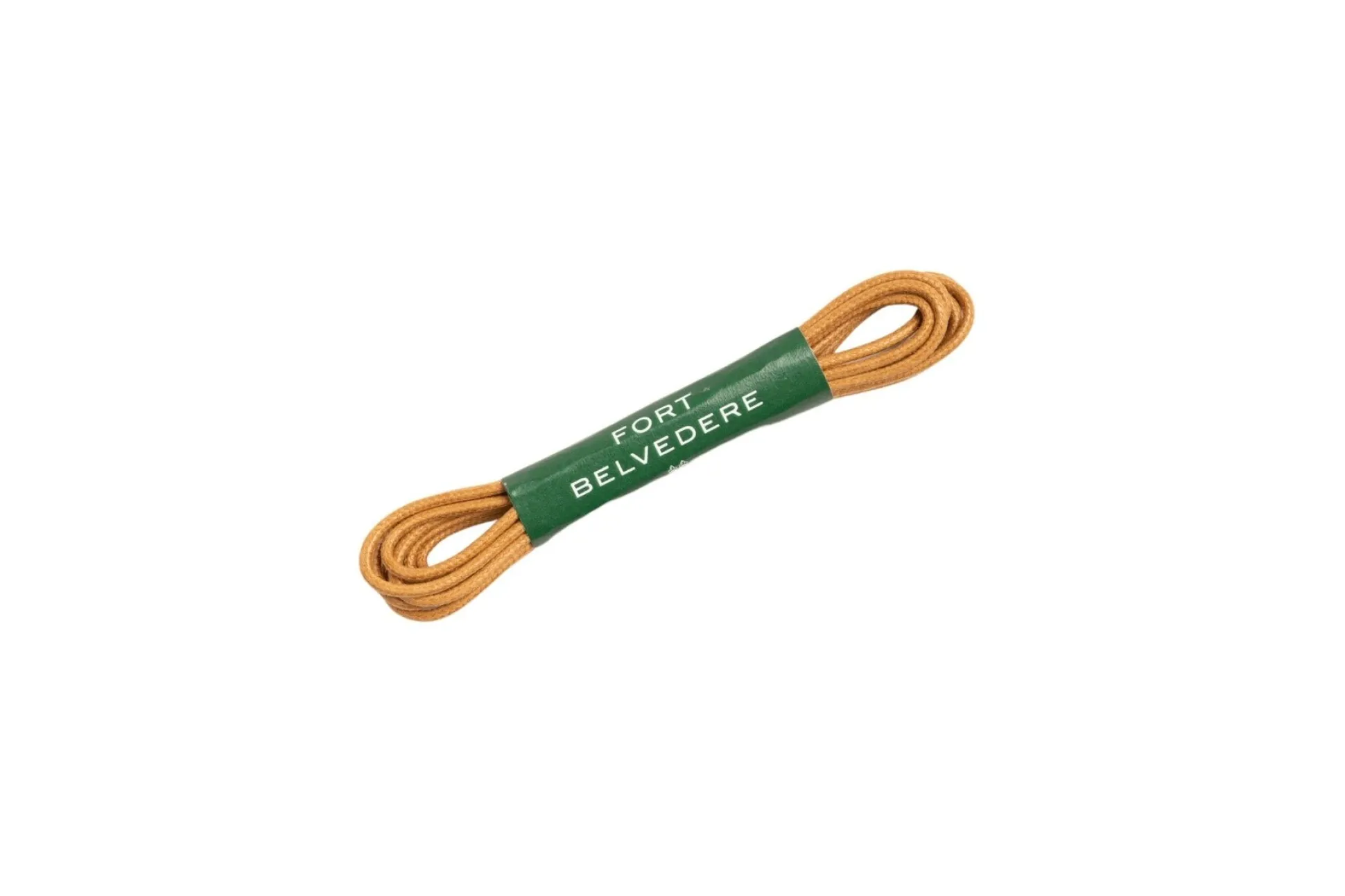Flat Cognac Waxed Cotton Shoelaces