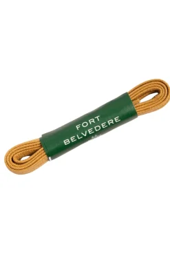 Flat Cognac Waxed Cotton Shoelaces
