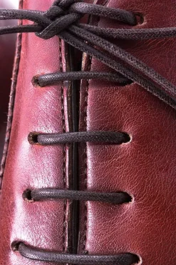 Flat Dark Brown Waxed Cotton Shoelaces