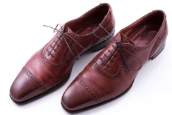 Flat Dark Brown Waxed Cotton Shoelaces