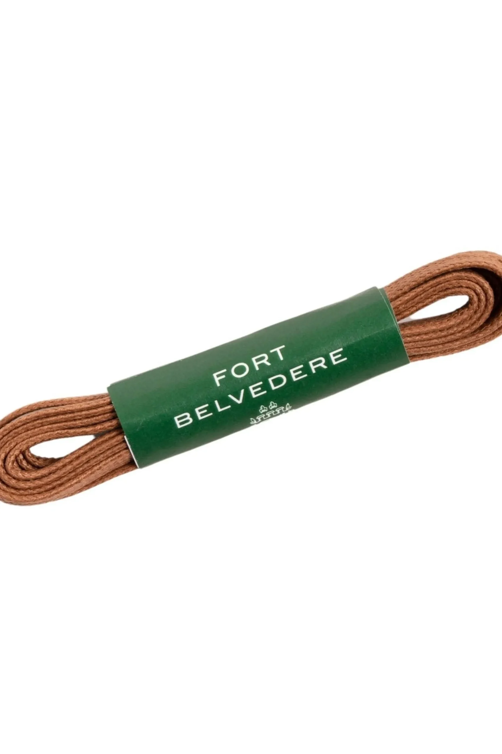 Flat Dark Cognac Waxed Cotton Shoelaces