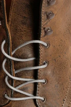 Flat Dark Gray Waxed Cotton Shoelaces
