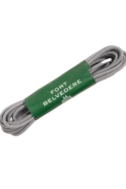 Flat Dark Gray Waxed Cotton Shoelaces