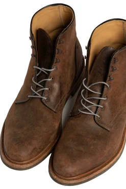 Flat Dark Gray Waxed Cotton Shoelaces