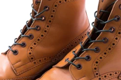 Flat Dark Green Waxed Cotton Shoelaces