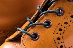 Flat Dark Green Waxed Cotton Shoelaces
