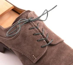 Flat Dark Green Waxed Cotton Shoelaces