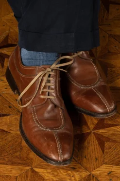 Flat Dark Havana Waxed Cotton Shoelaces