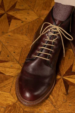 Flat Dark Havana Waxed Cotton Shoelaces