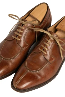 Flat Dark Havana Waxed Cotton Shoelaces
