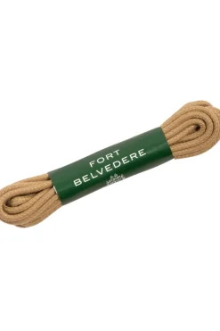 Flat Dark Havana Waxed Cotton Shoelaces