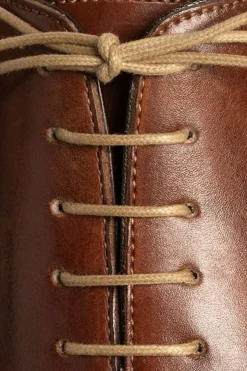 Flat Dark Havana Waxed Cotton Shoelaces