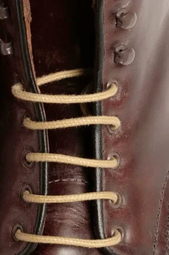 Flat Dark Havana Waxed Cotton Shoelaces