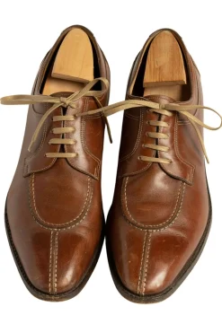 Flat Dark Havana Waxed Cotton Shoelaces