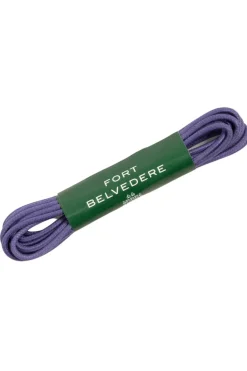 Flat Dark Violet Waxed Cotton Shoelaces