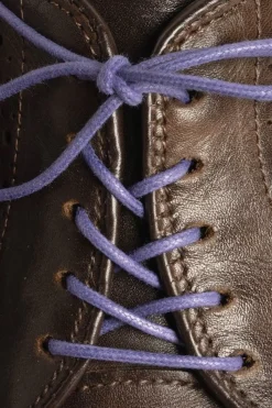 Flat Dark Violet Waxed Cotton Shoelaces