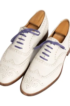 Flat Dark Violet Waxed Cotton Shoelaces