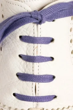 Flat Dark Violet Waxed Cotton Shoelaces
