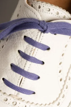 Flat Dark Violet Waxed Cotton Shoelaces