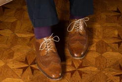 Flat Intense Beige Waxed Cotton Shoelaces