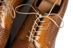 Flat Intense Beige Waxed Cotton Shoelaces