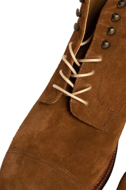 Flat Intense Beige Waxed Cotton Shoelaces