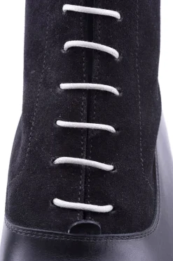 Flat Light Gray Waxed Cotton Shoelaces