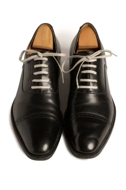 Flat Medium Gray Waxed Cotton Shoelaces