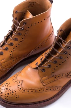 Flat Mid Brown Waxed Cotton Shoelaces