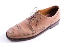 Flat Mid Brown Waxed Cotton Shoelaces