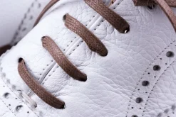 Flat Mid Brown Waxed Cotton Shoelaces