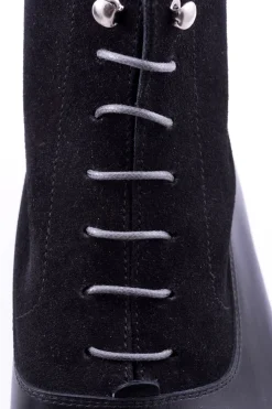 Flat Mid Gray Waxed Cotton Shoelaces