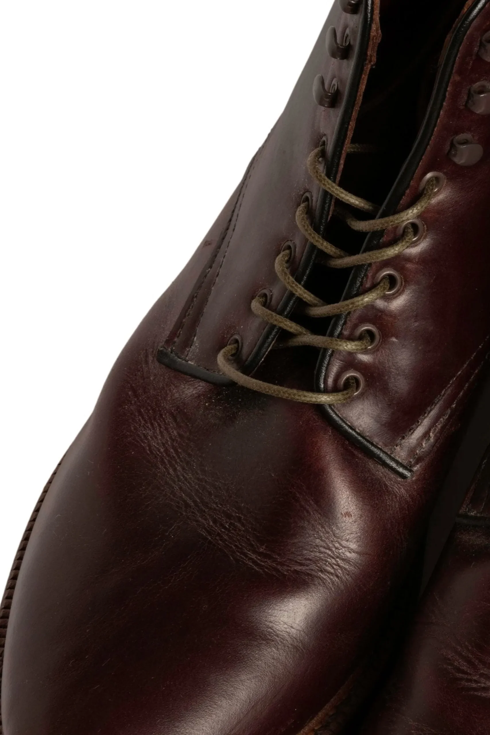 Flat Military Green Waxed Cotton Shoelaces