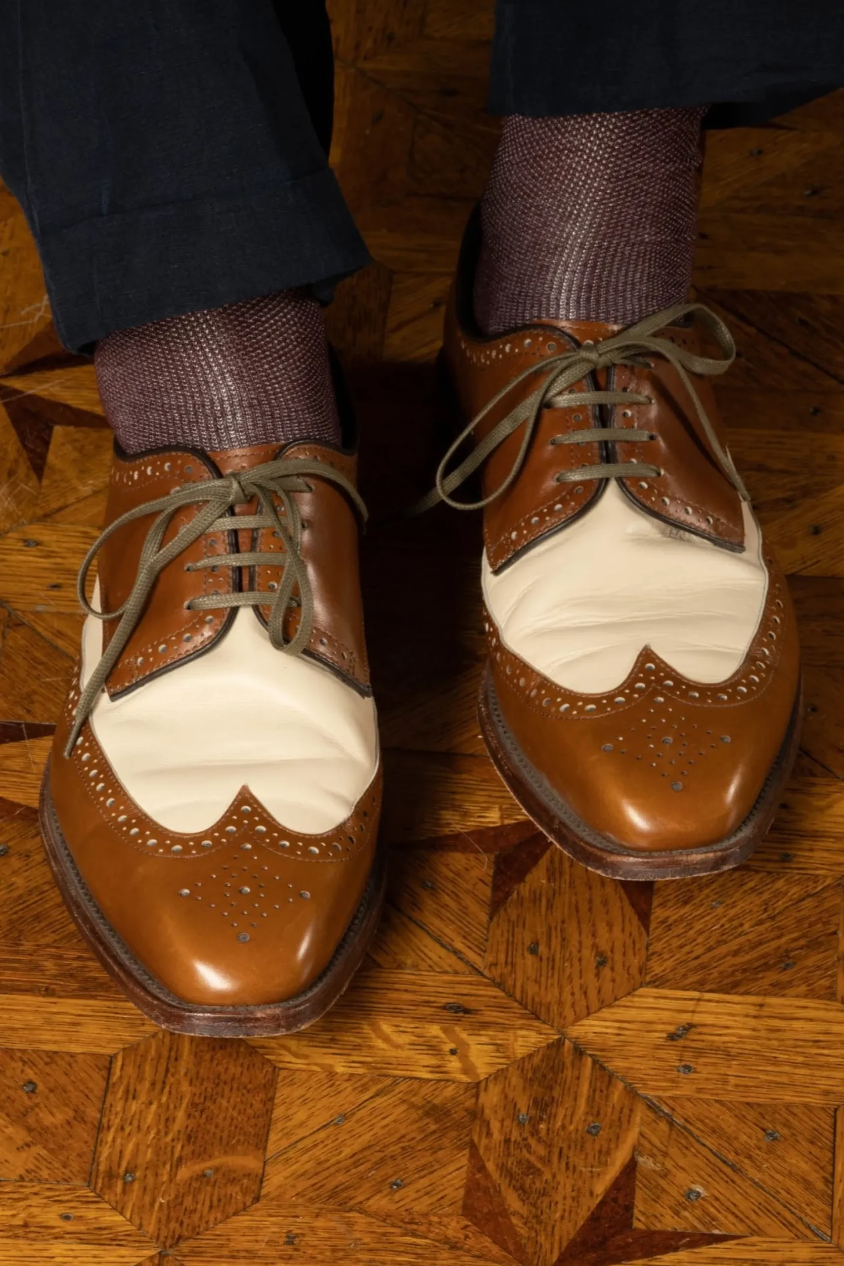 Flat Military Green Waxed Cotton Shoelaces